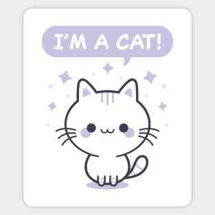 I'm A Cat! - Purple Sticker